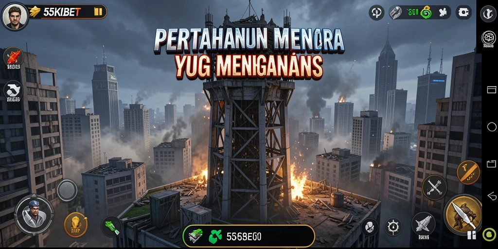 Gameplay menegangkan 55KBET dalam pertahanan menara yang seru.