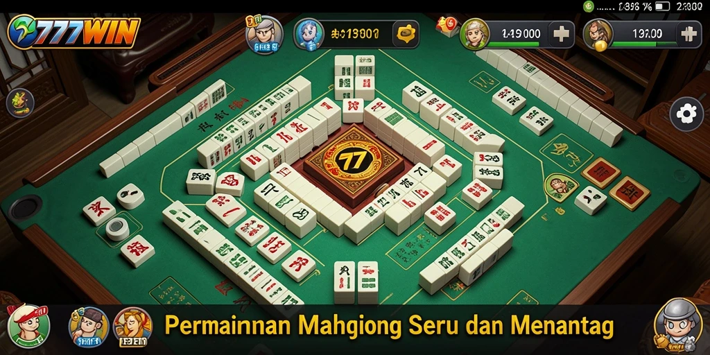 Screenshot utama 777WIN menampilkan suasana permainan Mahjong yang seru dan menantang.