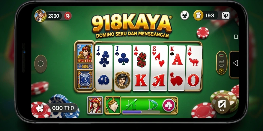 Tampilan gameplay seru di 918KAYA dengan sesi bermain Domino.