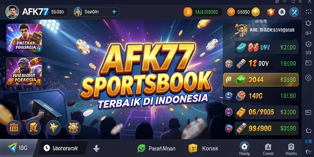 Tampilan utama AFK77 saat bermain Sportsbook dengan fitur taruhan.