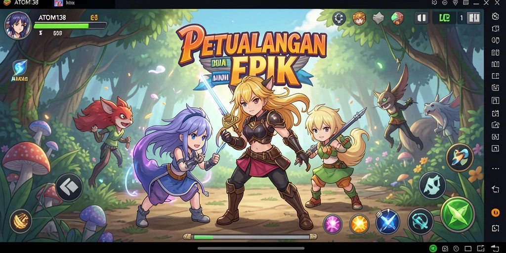 Tampilan menarik dari gameplay ATOM138 yang penuh aksi.