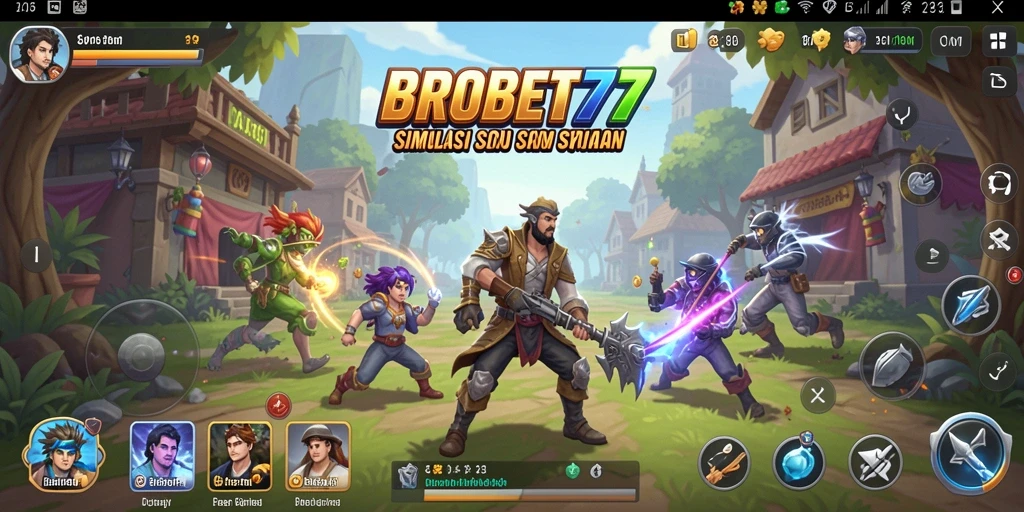 Tampilan utama gameplay simulasi BROBET77 yang menarik dan interaktif.