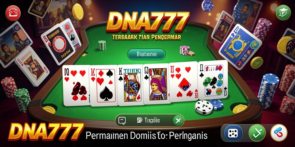 Tampilan screenshot utama DNA777 dengan gameplay Domino yang seru.