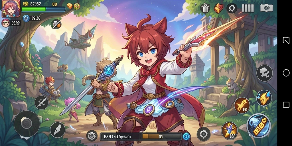 Tampilan gameplay menarik dari E88 dengan karakter Anime ikonik.