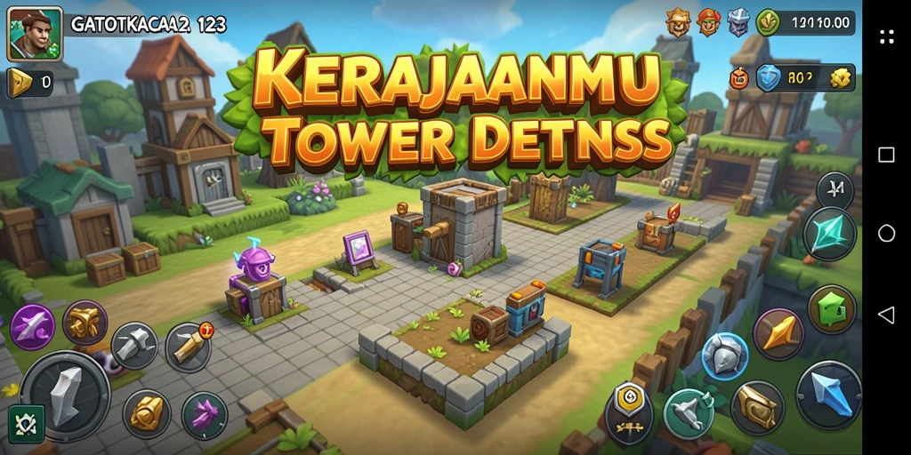 Tampilan screenshot GATOTKACA123 yang menampilkan pertahanan kerajaanku yang tangguh.