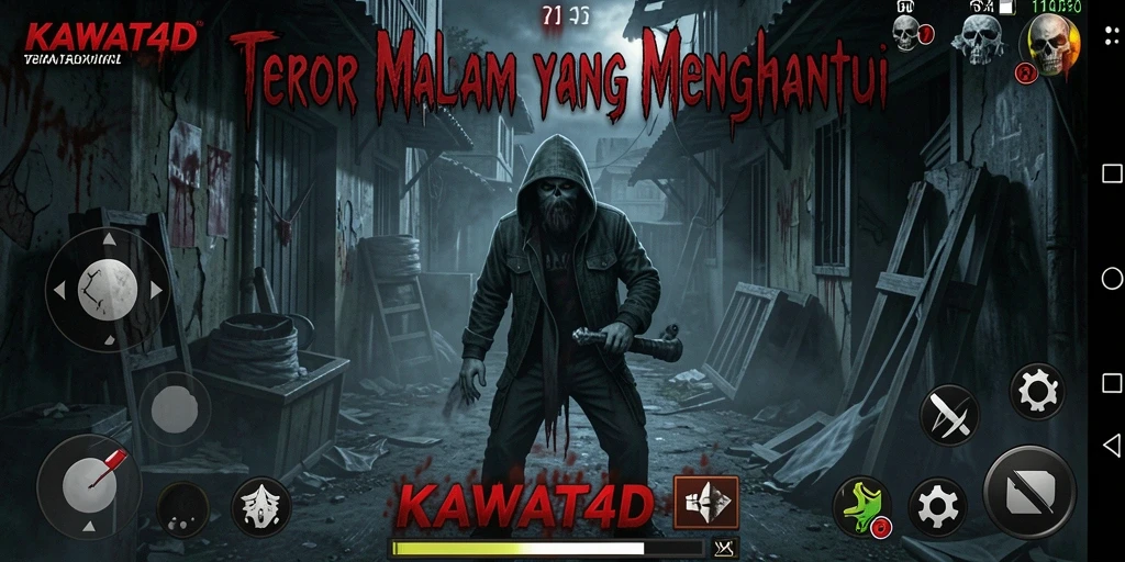 Screenshot gameplay menampilkan karakter dalam kegelapan yang mencekam.