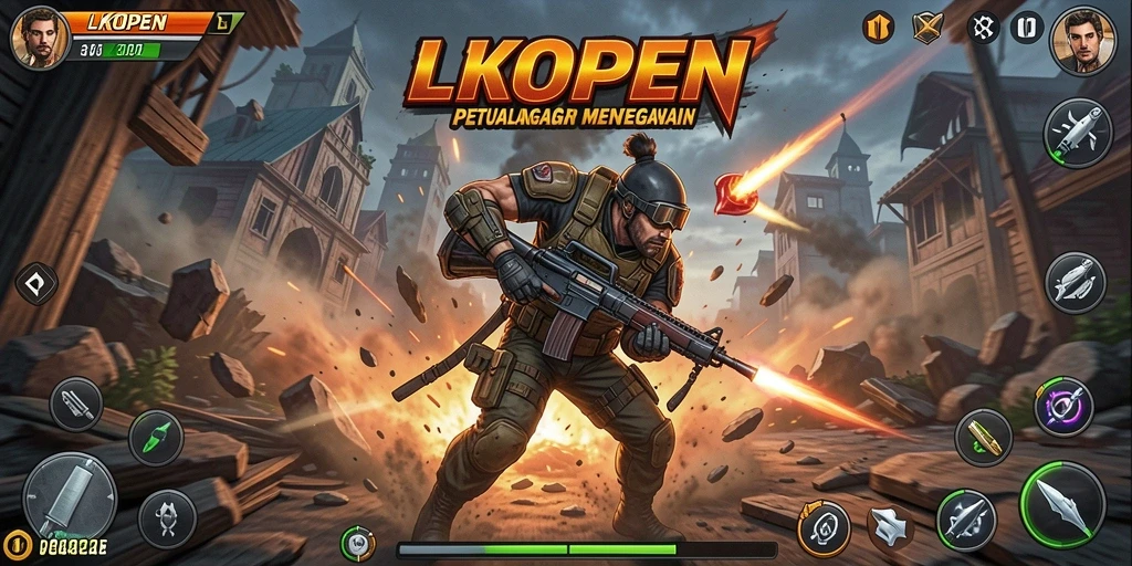 Tampilan gameplay LKOPEN yang penuh aksi dan petualangan seru.