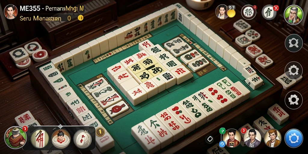 Tampilan gameplay seru dalam ME355 yang menampilkan berbagai level Mahjong.