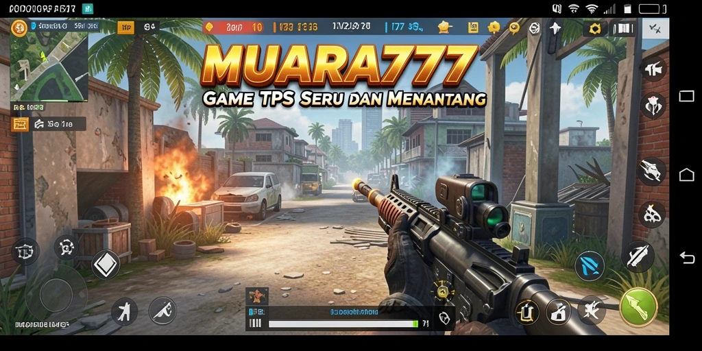 Screenshot utama MUARA777 menampilkan aksi seru dalam gameplay TPS.