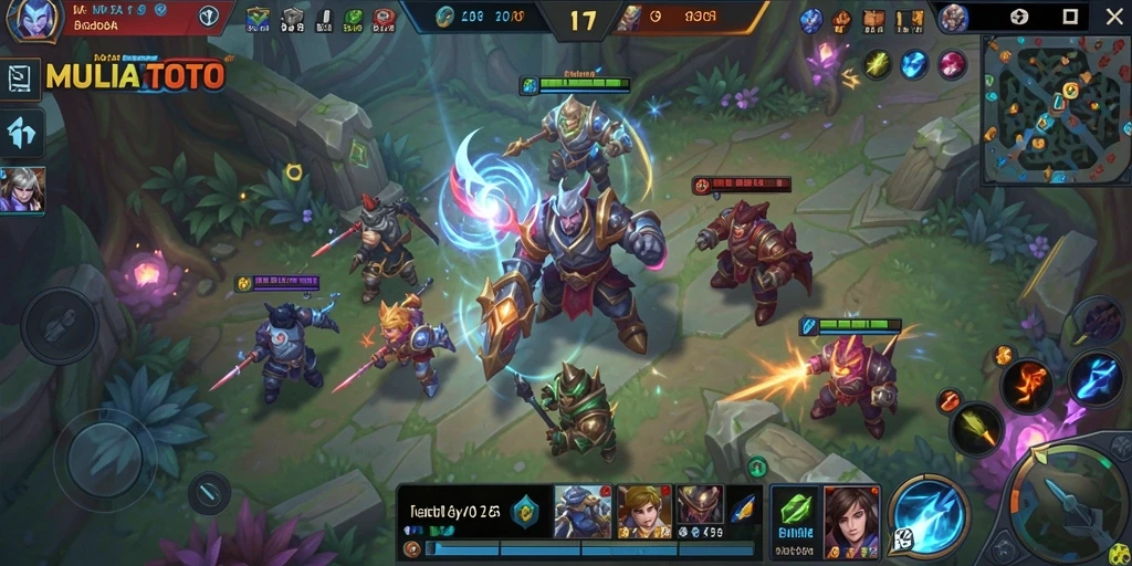 Gameplay seru dengan aksi karakter MOBA yang menakjubkan.