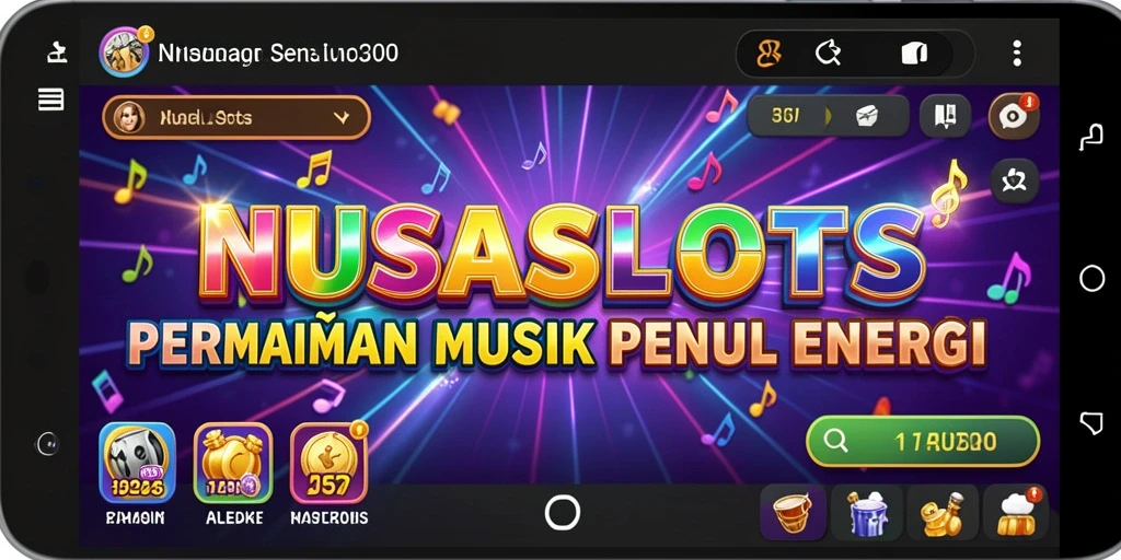Tampilan menarik dari gameplay NUSASLOTS dengan iringan musik.