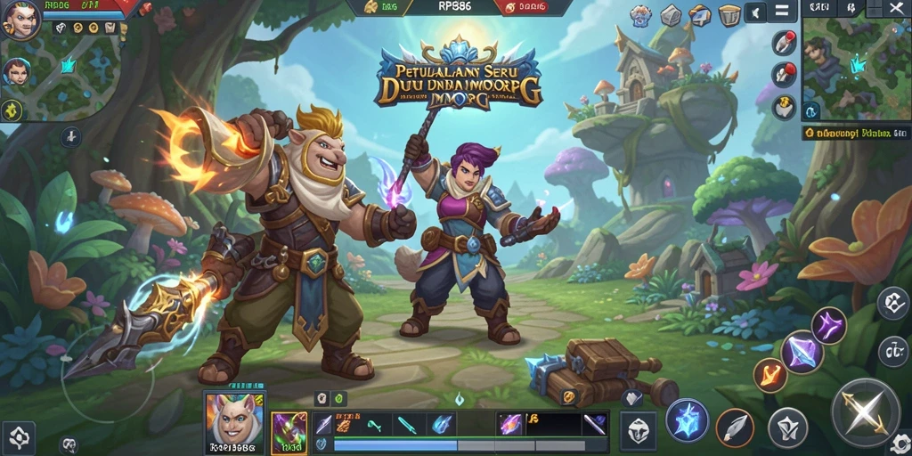 Tampilan gameplay seru di dunia MMORPG RP886.