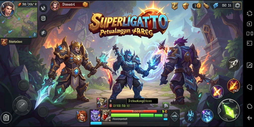 Tampilan gameplay dinamis dan grafis menawan dari SUPERLIGATOTO.