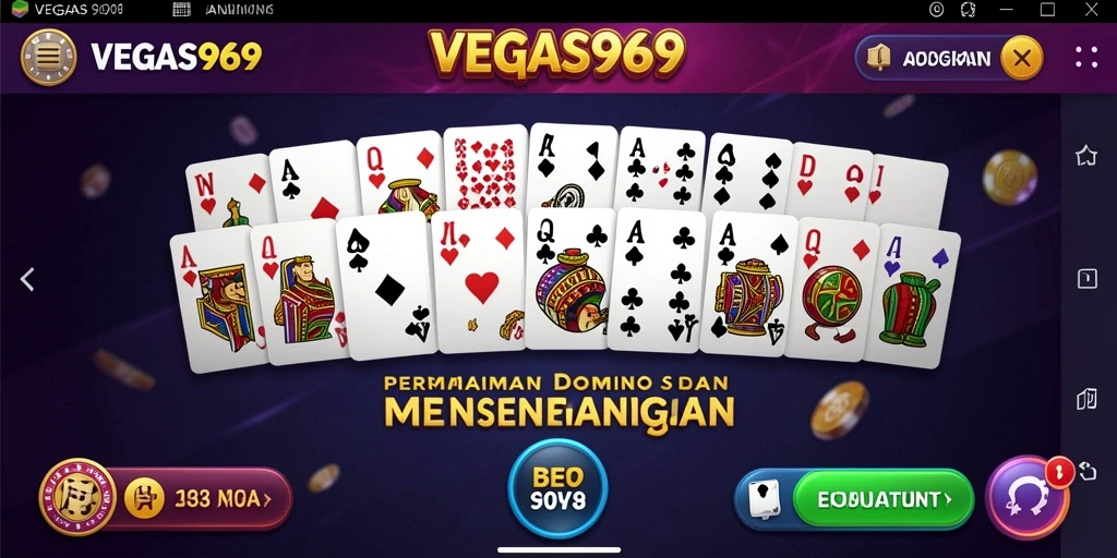 Screenshot utama VEGAS969 menampilkan pemain menikmati permainan Domino.