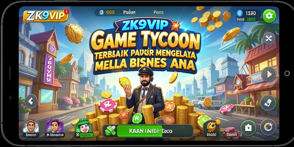 Tampilan gameplay ZK9VIP yang menarik dalam mengelola bisnis.